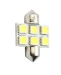 лампа LED, 2шт., C5W, 12V, max. 1,44W, Цвет светлый белый, цоколь SV8,5-8, транспортных средств без CAN-bus süsteemita