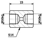pidur voolik.UNION tükk M10*1+M10*1 (SF+S