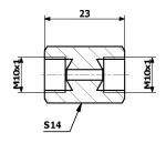 pidur voolik.UNION tükk M10*1+M10*1 (DF+D