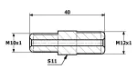 BRAKE HOSE.UNION PIECE M12*1+M10*1 (ZEW+