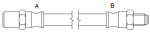 ENZET EZ 1119 / brake hose./rh/f/audi 100 77-82 flex.