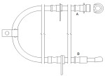 ENZET EZ 0802 / brake hose./rh/f/rover 620 93- /rh/f/ m1