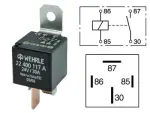 VÕIMSUSRELEE WEHRLE 24V 30A 4-klemmi. 24V