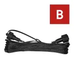 Jätkupikendus Standard 10m IP44 must valguskardinale / ketile 