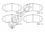 BRECK 24346 00 701 00 / brake pad set front, fits: suzuki grand vitara i, grand vitara ii 1.6-3.2 03.98-