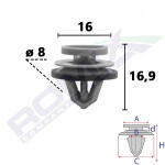 Polstritüübel (rakendus: poritiib, kogus pakendis: 5 tk.) sobib: LAND ROVER DEFENDER L316, RANGE ROVER EVOQUE L538, RANGE ROVER EVOQUE L551, RANGE ROVER SPORT I L320 09.90-