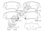 BRECK 25348 00 701 00 / brake pad set front, fits: hyundai accent iv, bayon, i20 active, i20 ii, i20 iii, solaris, kia rio iii, rio iv, stonic 1.0-1.6d 11.10-