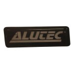 Alutec velg Logo Black koos Silver lettering 45x15mm for Shark 9-EMB45X15ALU-SCH