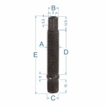 M14x1.5x90 Stud 1 tk (PRD90CH5)