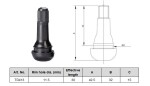 Ventiļi / klapid black 30mm (long), TR413 100tk./pakk