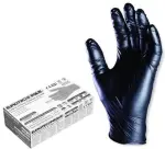 Mustad nitriilkindad puudrita, Suurus M 100 tk pakis