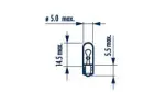 pirnipuur 12v 2,3w w2x4,6d