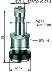 METALLVENTIIL V2-05-1, MADAL MUTTER, 11,3/39,5MM