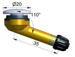 tl- вентиль для грузовика, (scania r2112-2), отверстиe 15,7mm, Длина 35 mm, угол 110