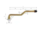 колеблющийся вентиль v3-06-5 / tr179 / mich 582. для грузовика. угол 90. 2-ступенчатый l=131mm