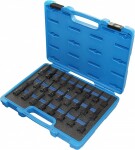 26pcs1/2" dr. löök kruvikeeraja otsik padrun komplekt torx t25-t80. inbus 5 - 19mm. spline m5-m18. 26-pi