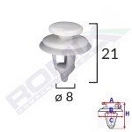 ROMIX 11261 / door side clip 10pcs citoen,peugeot