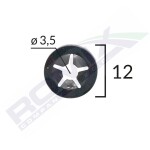 ROMIX 16022 / logo mounting 25pcs 4mm