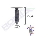 ROMIX B15543 / wheel arch clip 10pcs chrysler,gm,