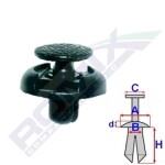 ROMIX B24337 / bumper cover mount 10pcs toyota