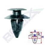 ROMIX C10007 / upholstery clip 10pcs vw sharan, transporter