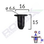 ROMIX C60453 / tulejka listwy prog. 10 pcs cpl z c60427