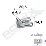 Polstritüübel (rakendus: mitu rakendust, kogus pakendis: 10 tk.) sobib: DACIA DUSTER I HS, LOGAN II, SANDERO II, RENAULT CAPTUR I, MEGANE IV, MEGANE IV GRANDCOUPE, MEGANE IV Ph II, SCENIC IV 04.10-