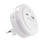 LED-öölamp p3323 koos fotosensoriga pistikupesa jaoks
