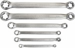 6-частей. прямой накидные ключи комплект. torx e6xe8-e20x24 triumf