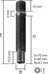 шпилька tp12x1.5/90 (p90) pra90ch5 topeltkeermega