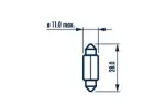 lambipuur 12v 10w sv8.5 t10.5x30