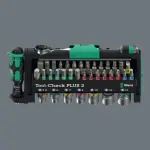 Wera Tool-Check PLUS 2 käsitööriistade komplekt – 39 osa, BiTorsion otsikud, 1/4" padrunvõti, padrunid 5,5–13 mm