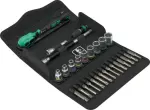 Wera 8100 SA 14 Zyklop Comfort räkkli komplekt – 28 osa, 1/4" padrunid ja bitsid, kompaktne tekstiilkast