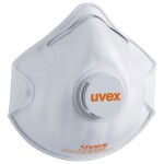 Respiraator Uvex silv-Air classic 2210 FFP 2, eelvormitud klapiga, valge, 3 tk pakis