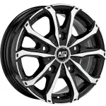 Литой диск MSW 48 Van черный Polished, 16x6.5 5x130 ET55 центральное отверстие 89