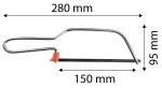mini-metallisaag, teras, 150 mm