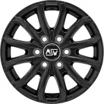 Литой диск MSW 48 Van 6 отверстий матовый черный 6.5x16" 6x130 ET62 центральное отверстие 84.1