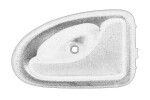 OE IVECO 500314228 / door handle right inner black fits: iveco daily iii, renault megane i, megane i classic, megane i coach 01.96-07.07