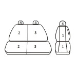 Berlingo II/Partner II (2+1) Чехлы на сиденья