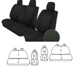 Istmekatted VW T5 (6 kohta) 03-15 tagumistele (2+1)