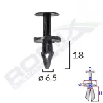 tüübel polster (sobivus: pamper, arv pakend: 10 tk., seinatüüblid) FORD MONDEO IV, MONDEO V, TRANSIT COURIER B460; OPEL ASTRA J 03.07-