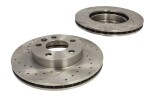 Suure efektiivsusega piduriketas, 2tk, SPEEDMAX, Puuritud-Sisselõige, Esiosa ; Parem/Vasak, välisläbimõõt 280 mm, paksus 24 mm, sobib: VW TRANSPORTER T4 1.9D-2.8 07.90-06.03