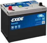Aku Exide Excell 70Ah 540A 266x172x223 +- EB705
