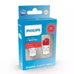 лампа philips led w21/5w 12v 2,5/0,5w w3x16q красный ultinon pro6000