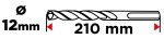 SDS Plus raudbetoonipuur 12 x 210 mm, quatro