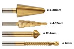 astmepuurid 4–12 mm, сверло 12,4 mm, freesitera 6x90 mm, süvistuspuurid 8–20 mm олово