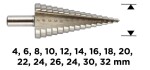 ступенчатый сверло 4-32 mm