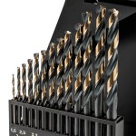 HSS-CNC metallipuurid, 124°, Pro-Tec, 1,5 - 6,5 mm, 13 tk komplekt.