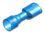 termokahanev juhtmeotsik "ema" kaetud sinine 6.3x0.8mm 10tk m+