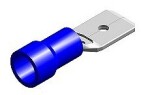 juhtmeotsik lapik "isa" sinine 4.8x0.5mm 100tk m+